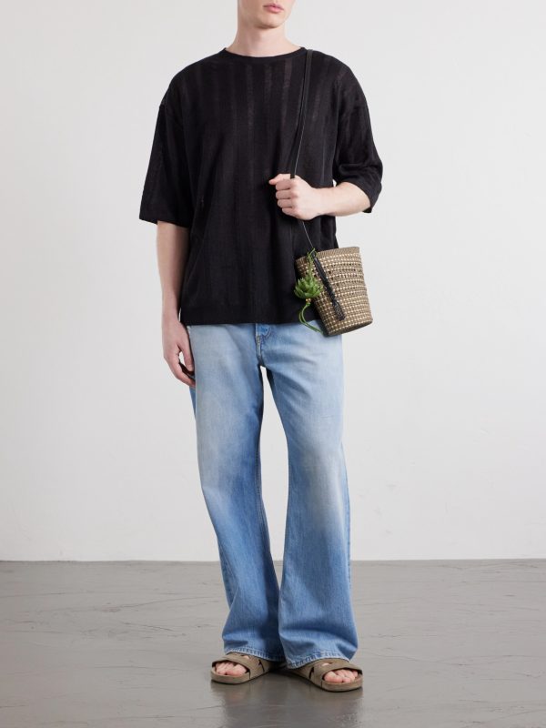 + Paula's Ibiza Knitted Linen-Blend T-Shirt - OU + Paula's Ibiza Knitted Linen-Blend T-Shirt - OU