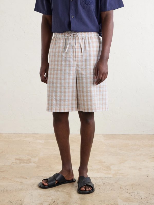 + Paula's Ibiza Straight-Leg Checked Cotton Shorts - FR