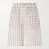 + Paula's Ibiza Straight-Leg Checked Cotton Shorts