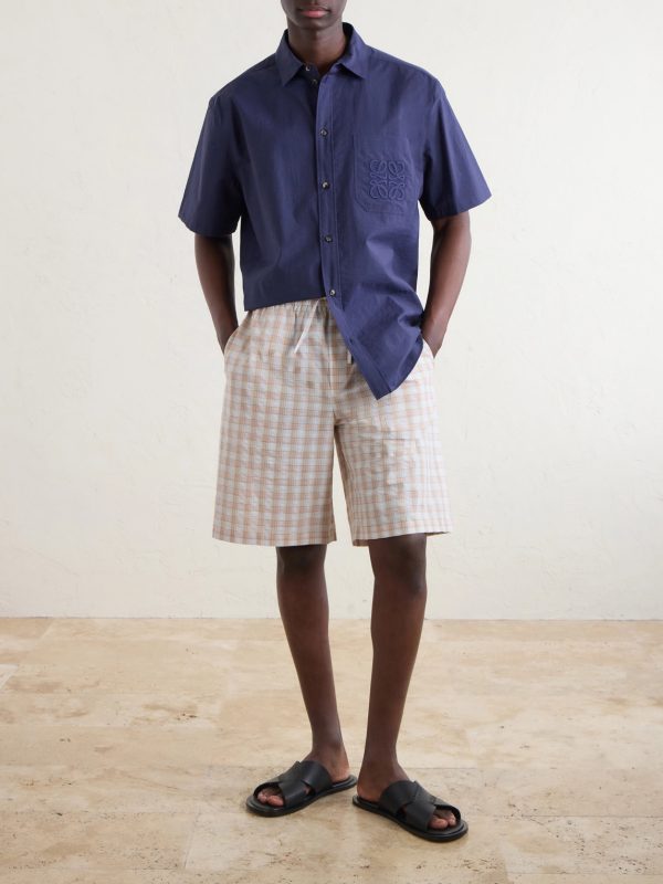 + Paula's Ibiza Straight-Leg Checked Cotton Shorts - OU