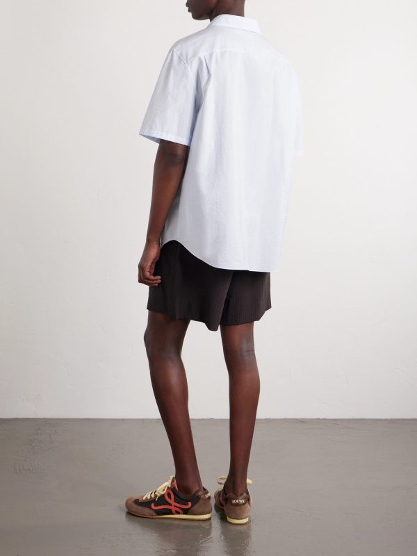 + Paula's Ibiza Logo-Embroidered Cotton-Blend Shirt - BK + Paula's Ibiza Logo-Embroidered Cotton-Blend Shirt - BK