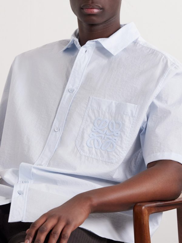 + Paula's Ibiza Logo-Embroidered Cotton-Blend Shirt - CU + Paula's Ibiza Logo-Embroidered Cotton-Blend Shirt - CU