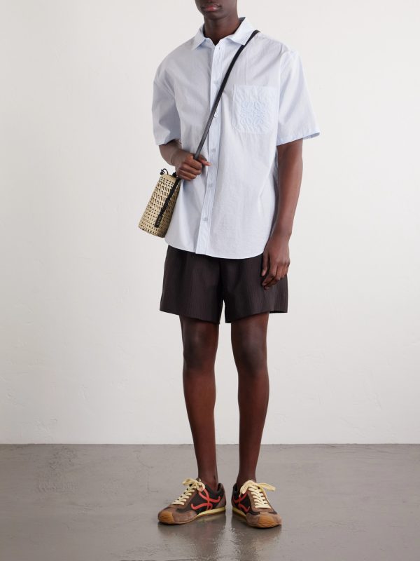 + Paula's Ibiza Logo-Embroidered Cotton-Blend Shirt - OU + Paula's Ibiza Logo-Embroidered Cotton-Blend Shirt - OU