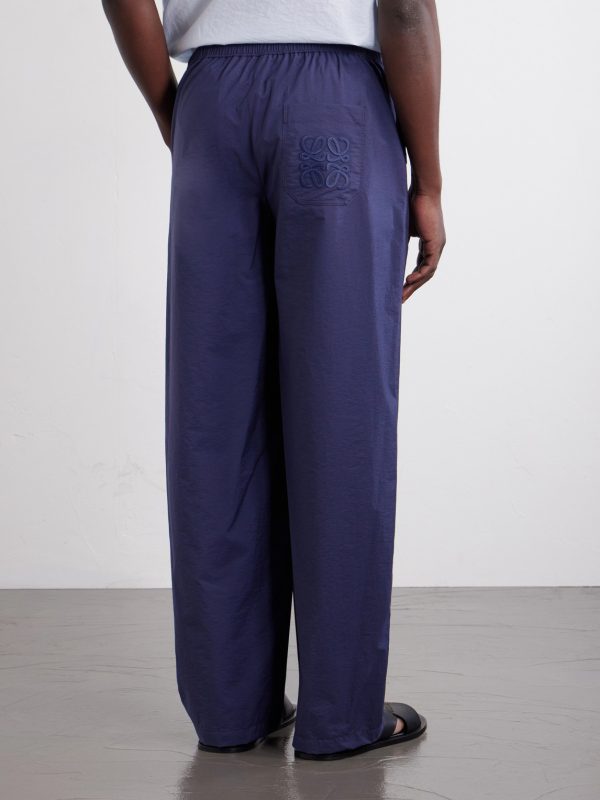 + Paula's Ibiza Straight-Leg Cotton-Blend Drawstring Trousers - BK + Paula's Ibiza Straight-Leg Cotton-Blend Drawstring Trousers - BK