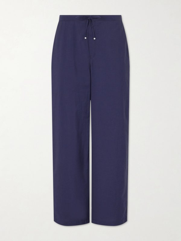 + Paula's Ibiza Straight-Leg Cotton-Blend Drawstring Trousers + Paula's Ibiza Straight-Leg Cotton-Blend Drawstring Trousers