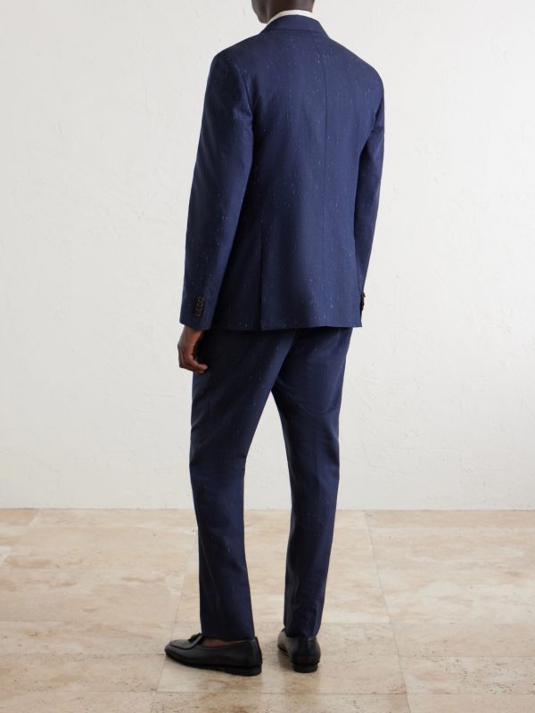 Wool and Silk-Blend Dupioni Suit Jacket - BK Wool and Silk-Blend Dupioni Suit Jacket - BK
