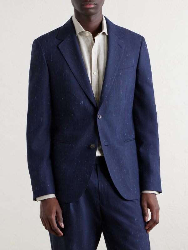 Wool and Silk-Blend Dupioni Suit Jacket - FR Wool and Silk-Blend Dupioni Suit Jacket - FR