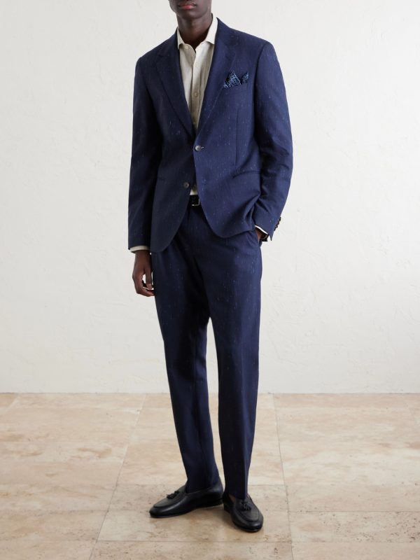 Wool and Silk-Blend Dupioni Suit Jacket - OU Wool and Silk-Blend Dupioni Suit Jacket - OU