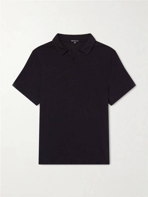 Open-Collar Cotton-Jersey Polo Shirt Open-Collar Cotton-Jersey Polo Shirt