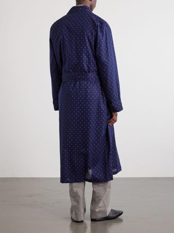 Nelson 109 Printed Cotton Robe - BK