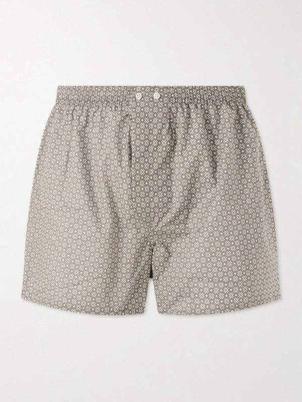 Ledbury 96 Printed Cotton Boxer Shorts Ledbury 96 Printed Cotton Boxer Shorts