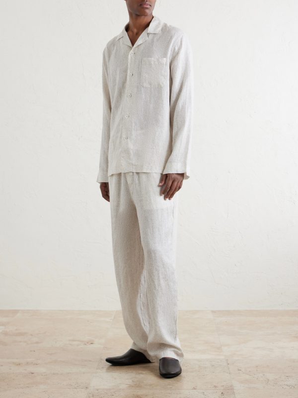 Milan 31 Printed Linen Pyjama Set - OU Milan 31 Printed Linen Pyjama Set - OU