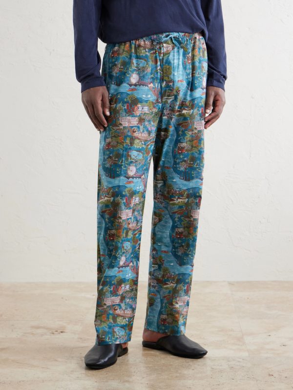 Ledbury 100 Printed Cotton Pyjama Trousers - FR Ledbury 100 Printed Cotton Pyjama Trousers - FR