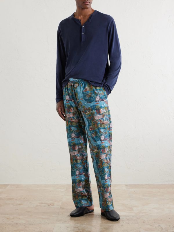 Ledbury 100 Printed Cotton Pyjama Trousers - OU Ledbury 100 Printed Cotton Pyjama Trousers - OU