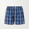 Barker 42 Checked Cotton-Jersey Boxer Shorts Barker 42 Checked Cotton-Jersey Boxer Shorts