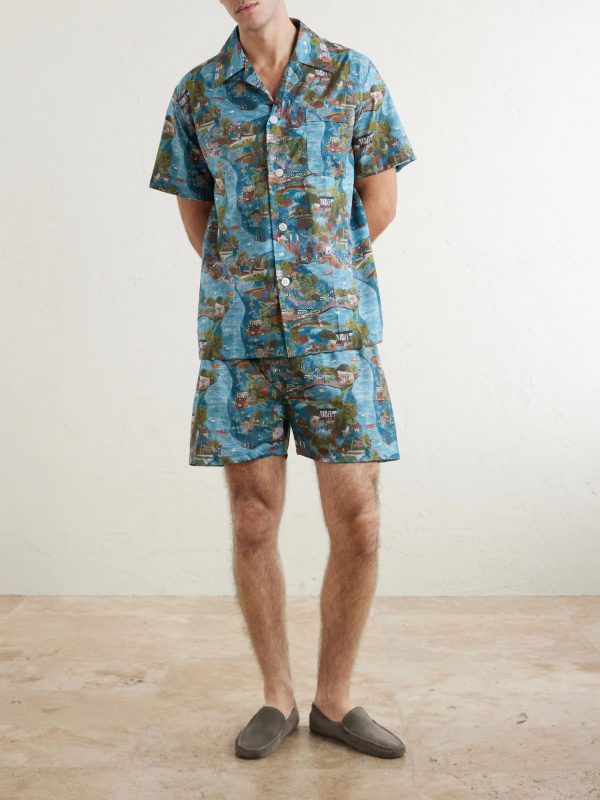 Ledbury 100 Printed Cotton Pyjama Set - OU