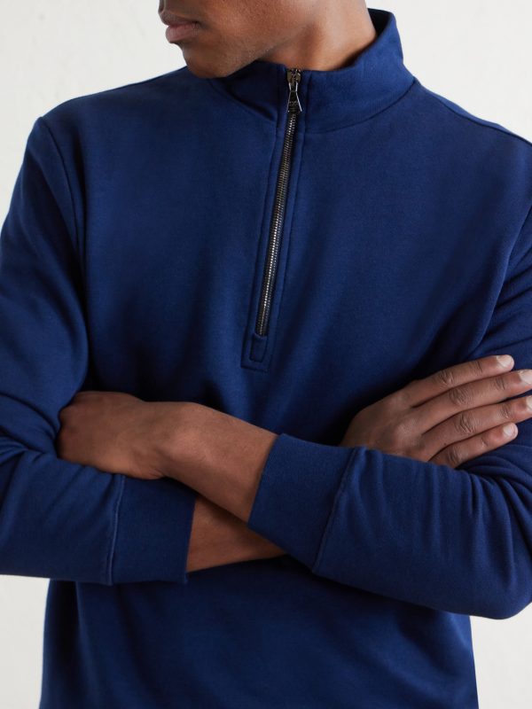 Quinn Cotton and Modal-Blend Jersey Half-Zip Sweatshirt - CU Quinn Cotton and Modal-Blend Jersey Half-Zip Sweatshirt - CU