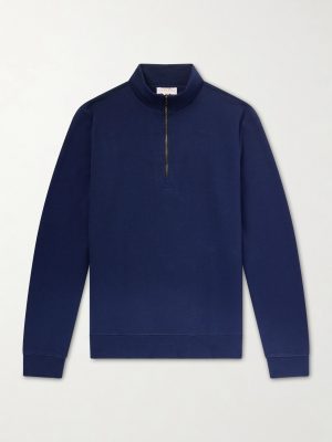 Quinn Cotton and Modal-Blend Jersey Half-Zip Sweatshirt Quinn Cotton and Modal-Blend Jersey Half-Zip Sweatshirt