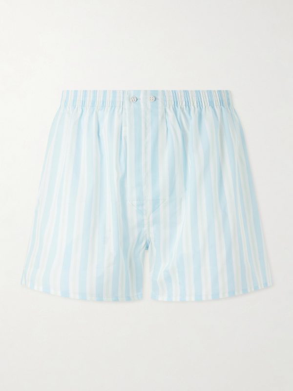 Amalfi 22 Striped Cotton Boxer Shorts Amalfi 22 Striped Cotton Boxer Shorts