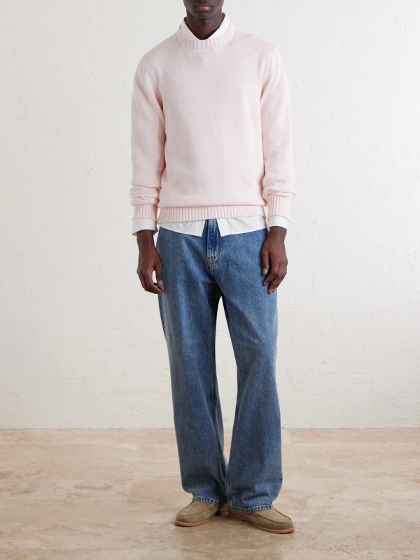 Knitted Cotton Sweater - OU Knitted Cotton Sweater - OU
