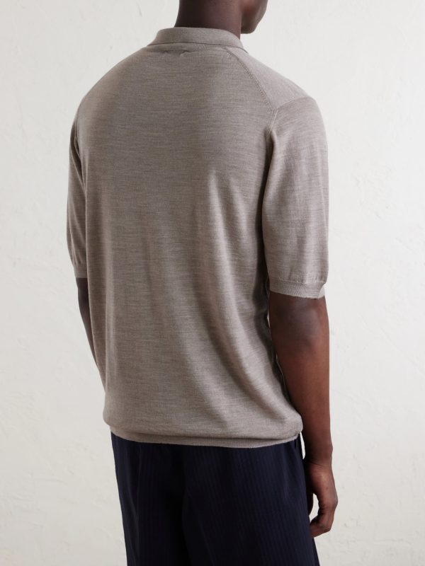 Merino Wool Polo Shirt - BK Merino Wool Polo Shirt - BK