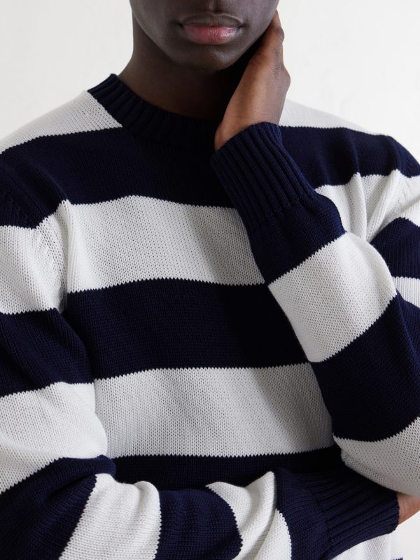 Striped Cotton Sweater - CU