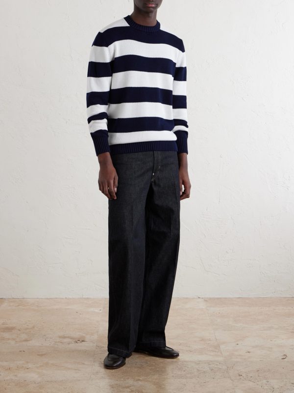 Striped Cotton Sweater - OU