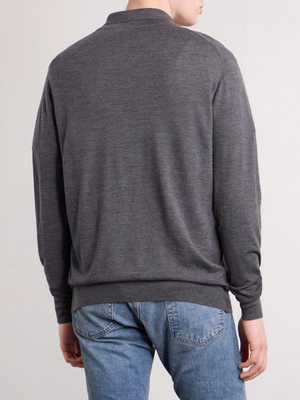 Virgin Wool Polo Shirt - BK