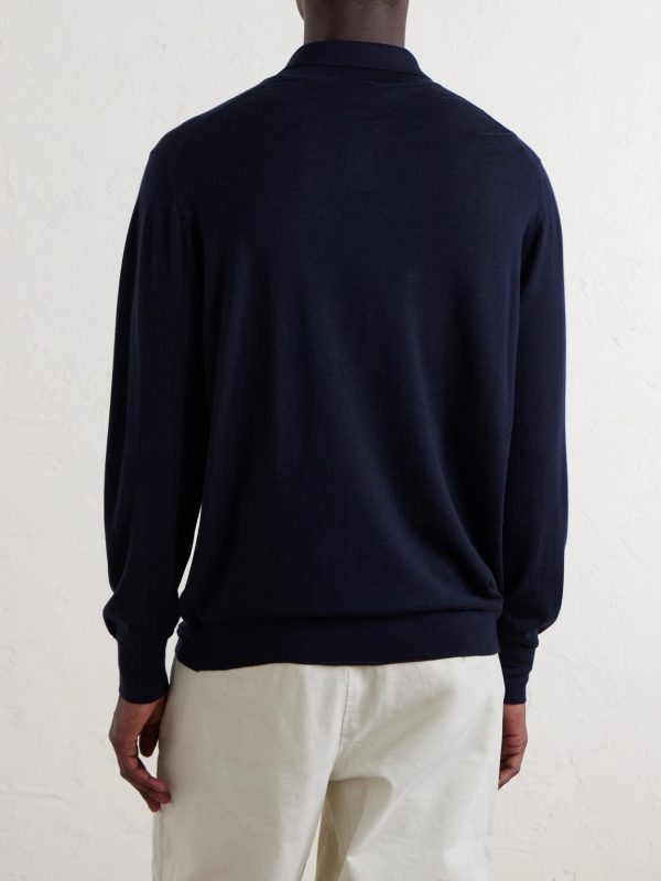 Virgin Wool Polo Shirt - BK Virgin Wool Polo Shirt - BK