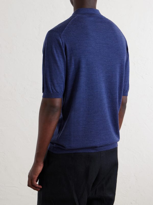 Virgin Wool Polo Shirt - BK