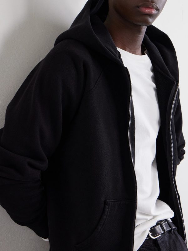 Heavyweight Structured-Fleec Cotton-Jersey Raglan Zip-Up Hoodie - CU Heavyweight Structured-Fleec Cotton-Jersey Raglan Zip-Up Hoodie - CU