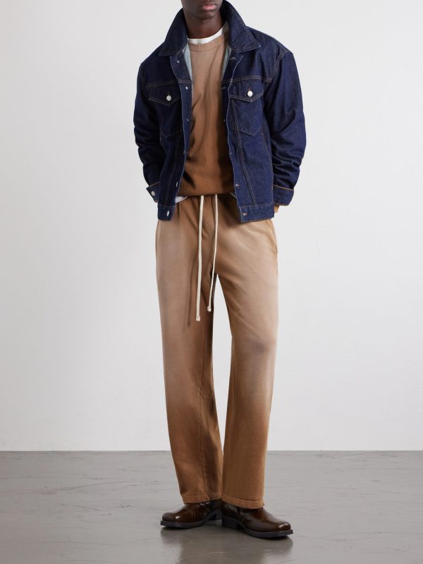 Straight-Leg French Terry-Cotton Sweatpants - OU Straight-Leg French Terry-Cotton Sweatpants - OU