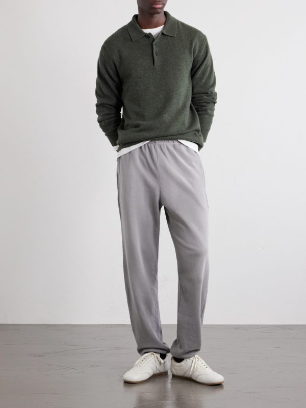 Heavyweight Structured-Fleece Cotton-Jersey Drawstring Sweatpants - OU Heavyweight Structured-Fleece Cotton-Jersey Drawstring Sweatpants - OU