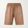 Straight-Leg Cotton-Piqué Drawstring Rider Shorts Straight-Leg Cotton-Piqué Drawstring Rider Shorts