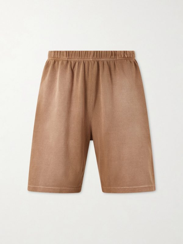Straight-Leg Cotton-Piqué Drawstring Rider Shorts Straight-Leg Cotton-Piqué Drawstring Rider Shorts