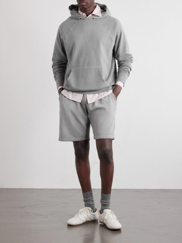 Rider Straight-Leg Cotton-Jersey Drawstring Shorts - OU Rider Straight-Leg Cotton-Jersey Drawstring Shorts - OU
