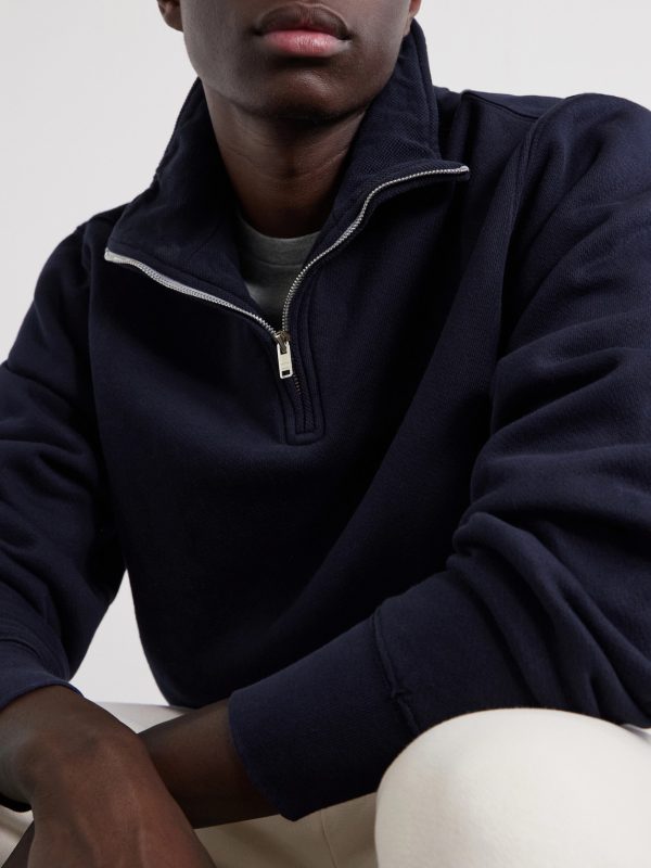 Yacht Heavyweight Cotton-Jersey Half-Zip Sweatshirt - CU