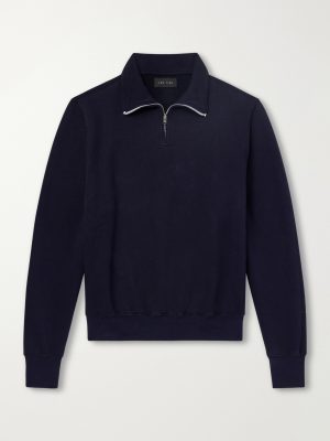 Yacht Heavyweight Cotton-Jersey Half-Zip Sweatshirt Yacht Heavyweight Cotton-Jersey Half-Zip Sweatshirt