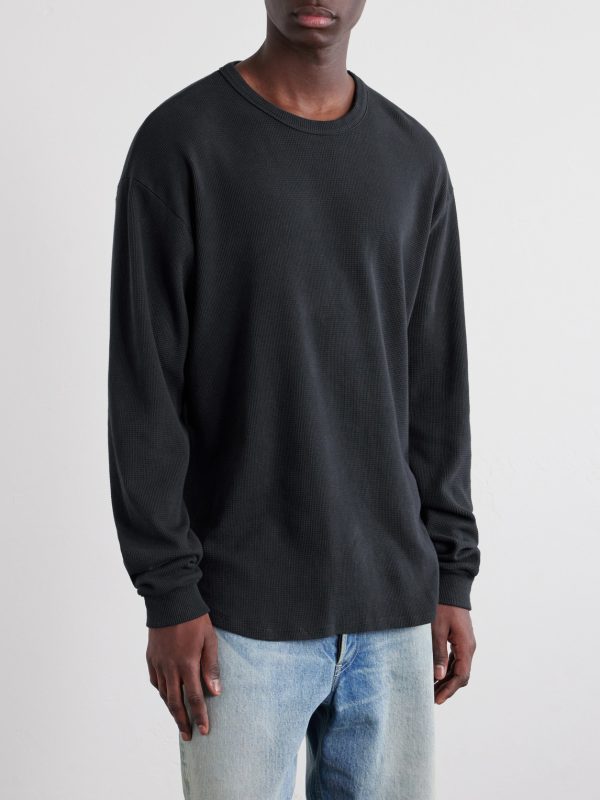 Thermal Waffle-Knit Cotton-Blend Sweater - FR Thermal Waffle-Knit Cotton-Blend Sweater - FR