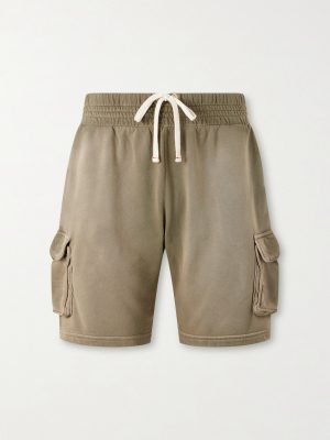 Yacht Straight-Leg Cotton-Jersey Cargo Shorts