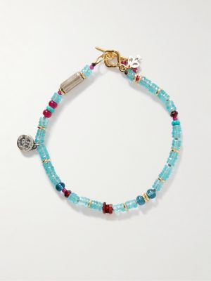 Daytrip Gold-Plated and Sterling Silver Multi-Stone Beaded Bracelet Daytrip Gold-Plated and Sterling Silver Multi-Stone Beaded Bracelet