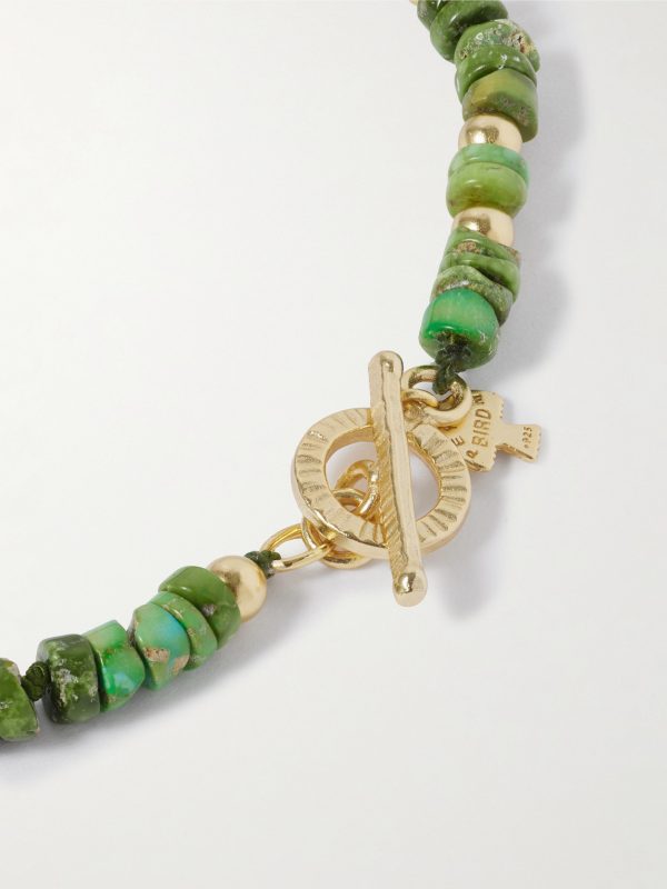 Yokai Sonoran Gold-Plated Turquoise Beaded Bracelet - CU Yokai Sonoran Gold-Plated Turquoise Beaded Bracelet - CU