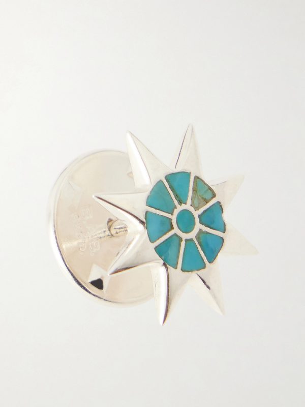Starburst Silver Turquoise Pin - CU
