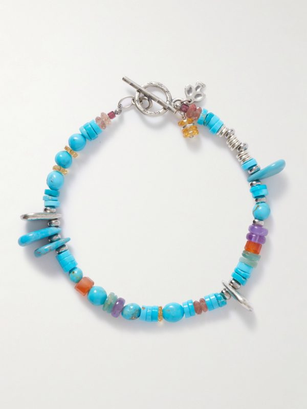 Playa Sterling Silver Multi-Stone Beaded Bracelet Playa Sterling Silver Multi-Stone Beaded Bracelet