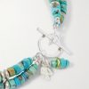 Cedar Double Sonoran Sterling Silver, Turquoise and Peridot Bracelet - CU