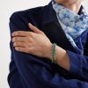 Cedar Double Sonoran Sterling Silver, Turquoise and Peridot Bracelet - FR