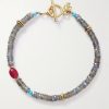 Ember Gold-Plated Multi-Stone Beaded Bracelet Ember Gold-Plated Multi-Stone Beaded Bracelet