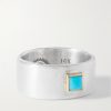 Azul Sterling Silver, 14-Karat Gold and Turquoise Ring Azul Sterling Silver, 14-Karat Gold and Turquoise Ring