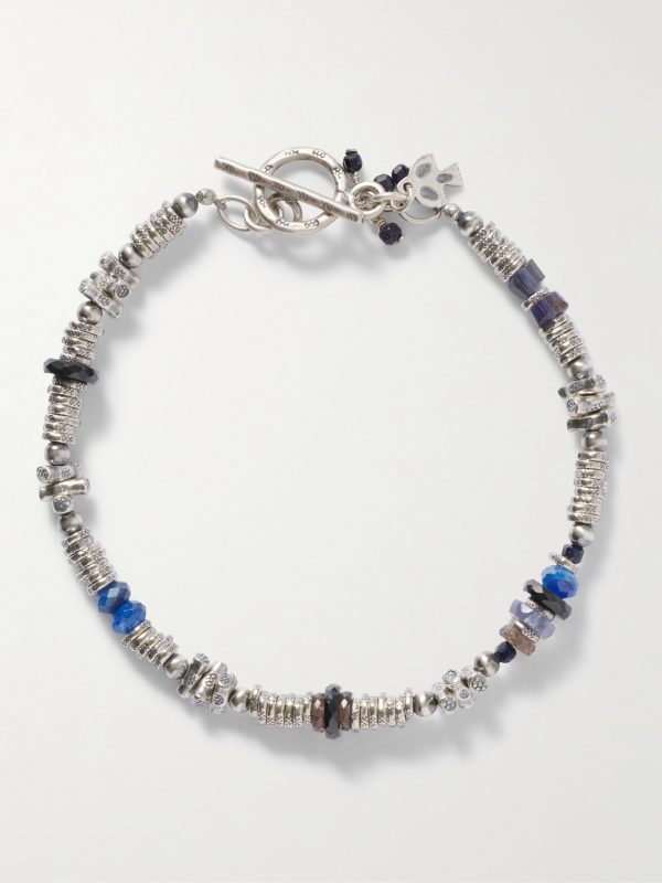 Cendre Sterling Silver Multi-Stone Beaded Bracelet Cendre Sterling Silver Multi-Stone Beaded Bracelet