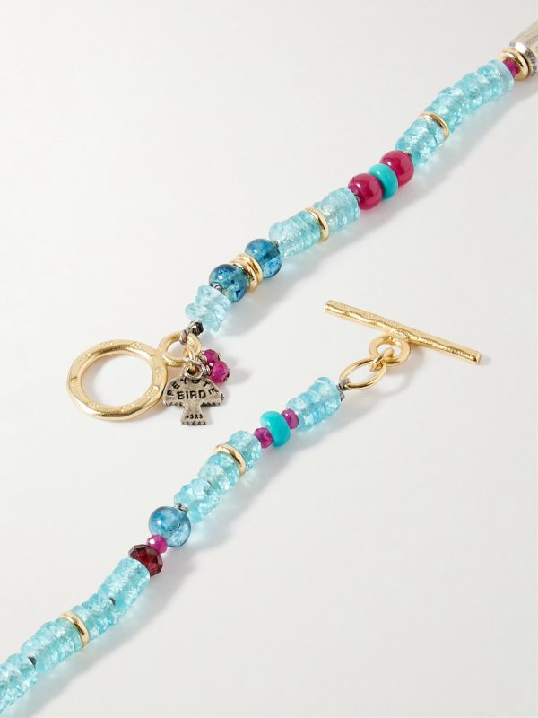 Daytrip Gold-Plated and Sterling Silver Multi-Stone Beaded Necklace - BK